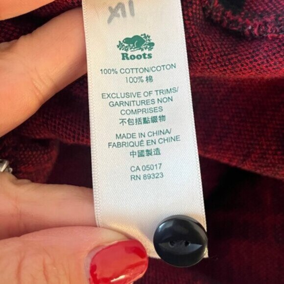 Roots Thermal Waffle Onesie Buffalo Plaid - Picture 9 of 10